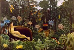 Peinture sur toile de Douanier Rousseau, Le rêve reproduction peinte à la main
