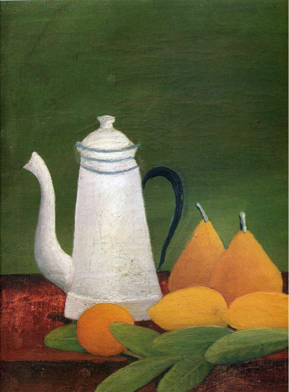 Douanier Rousseau, Nature morte avec théière et fruits