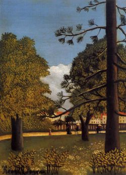 Peinture sur toile de Douanier Rousseau, Vue du parc de Montsouris reproduction peinte à la main