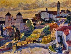 Peinture sur toile de E.charlton Fortune Santa Barbara-california 1928 reproduction peinte à la main
