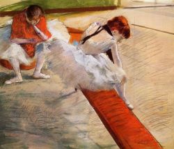Edgar Degas Dancers Resting 1879 reproduction peinte à la main