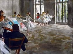 Edgar Degas Rehearsal In The Studio 1878 reproduction peinte à la main
