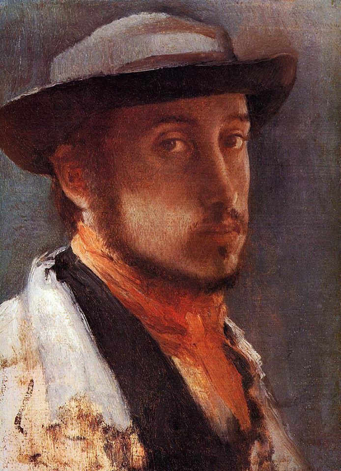 Edgar Degas Self Portrait In A Soft Hat