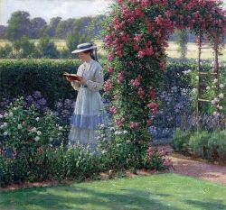 Peinture sur toile de Edmund Blair Leighton, Sweet Solitude, 1919 reproduction peinte à la main
