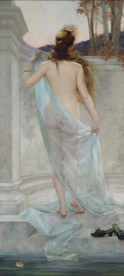 Peinture sur toile de Edouard-marie-guillaume Dubufe Diana Leaving Her Bath reproduction peinte à la main