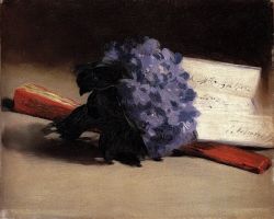 Edouard Manet, Bouquet of violets, 1872 reproduction peinte à la main