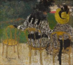 Peinture sur toile de Edouard Vuillard, Two Women in a Public Park, 1895 reproduction peinte à la main