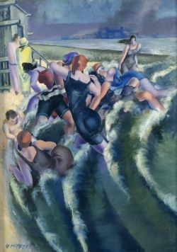 Peinture sur toile de Eduard Hopf Bathers At The Elbe 1925 reproduction peinte à la main