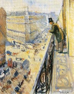 Peinture sur toile de Edvard Munch. Rue La Fayette. 1891 reproduction peinte à la main