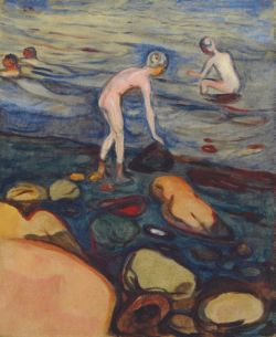 Peinture sur toile de Edvard Munch Badende 1897-99 reproduction peinte à la main