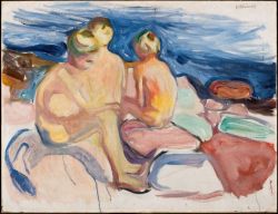 Peinture sur toile de Edvard Munch Bathing Boys reproduction peinte à la main