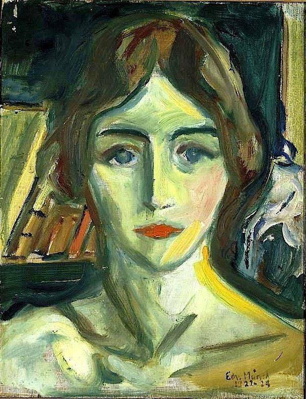 Edvard Munch Birgit Prestoe Etude De Portrait 1924