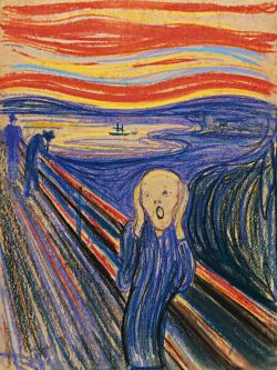 Peinture sur toile de Edvard Munch Le Cri - Version 2 reproduction peinte à la main