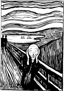 Peinture sur toile de Edvard Munch, Le Cri - Version 5 reproduction peinte à la main