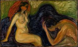Peinture sur toile de Edvard Munch Man And Woman reproduction peinte à la main