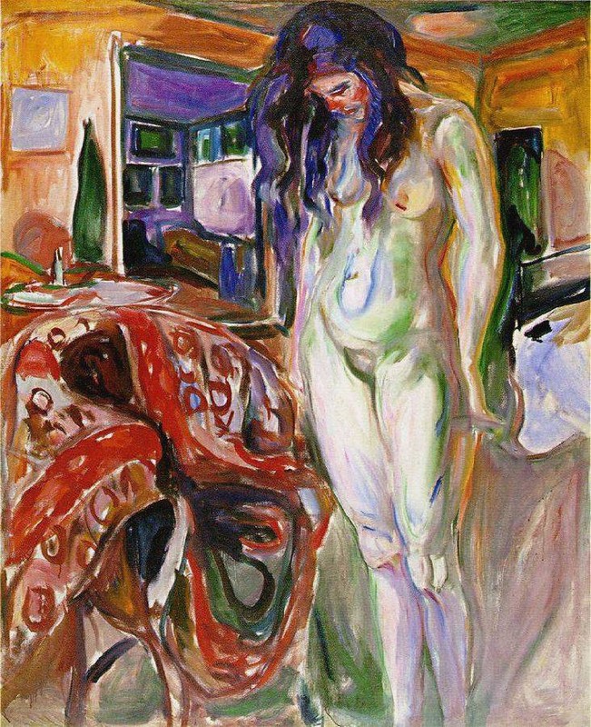 Edvard Munch, Model by the Wicker Chair, 1919-21