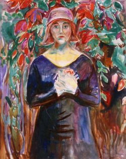 Peinture sur toile de Edvard Munch, Model in the Garden, 1930 reproduction peinte à la main