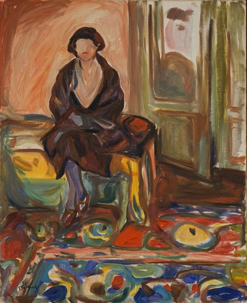 Edvard Munch Model Seated On The Couch 1920-21