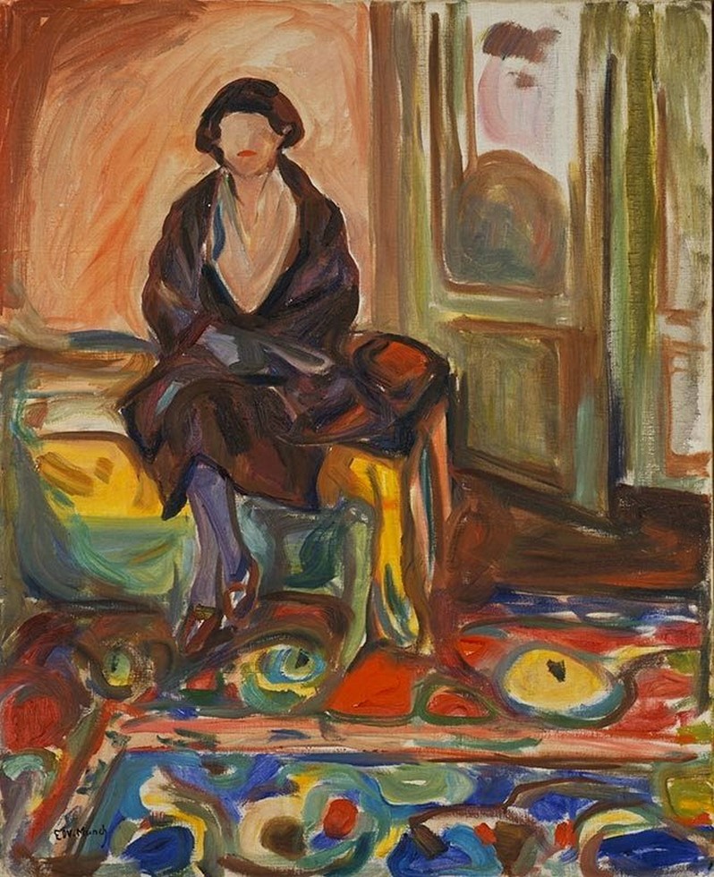 Edvard Munch, Model Seated on the Couch, 1920-21