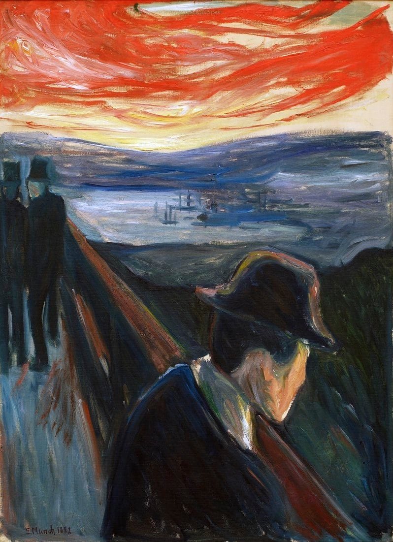 Edvard Munch Sick Mood At Sunset - Despair