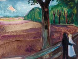 Peinture sur toile de Edvard Munch Sommernatt 1917 reproduction peinte à la main