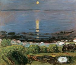 Peinture sur toile de Edvard Munch Summer Night By The Beach 1902-03 reproduction peinte à la main