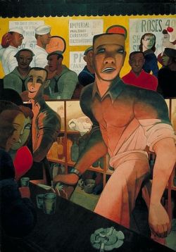 Peinture sur toile de Edward Burra Silver Dollar Bar 1953 reproduction peinte à la main