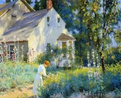 Peinture sur toile de Edward Dufner, Morning Sunshine reproduction peinte à la main