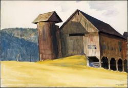 Edward Hopper Barn And Silo Vermont 1927 reproduction peinte à la main