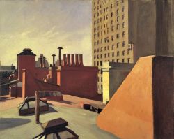 Edward Hopper City Roofs 1932 reproduction peinte à la main