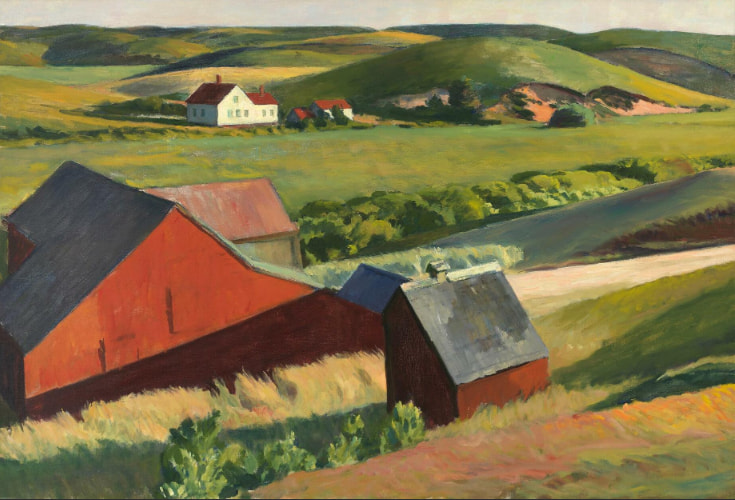 Edward Hopper Cobb S Barns And Distant Houses 1933