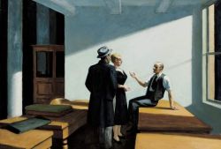 Peinture sur toile de Edward Hopper Conference At Night - 1949 reproduction peinte à la main