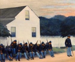 Edward Hopper Dawn Before Gettysburg 1934 reproduction peinte à la main