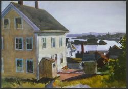 Edward Hopper House And Harbor 1924 reproduction peinte à la main