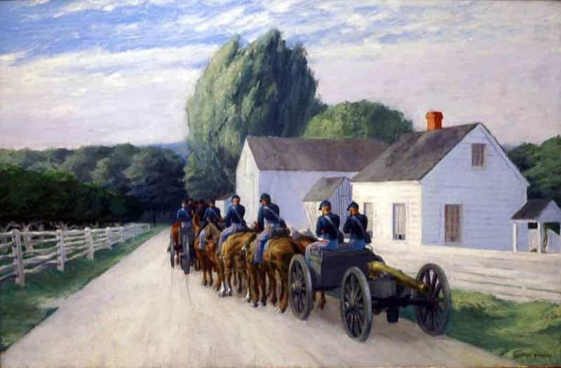 Edward Hopper Light Battery At Gettysburg Ca. 1940