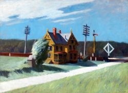 Edward Hopper Railroad Crossing reproduction peinte à la main