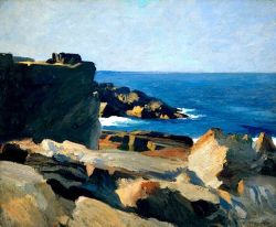 Edward Hopper Square Rock Ogunquit 1914 reproduction peinte à la main