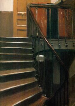 Edward Hopper Stairway At 48 Rue De Lille Paris 1906 reproduction peinte à la main