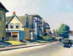 Edward Hopper Sun On Prospect Street reproduction peinte à la main