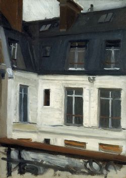 Edward Hopper View Across Interior Courtyard At 48 Rue De Lille Paris - 1906 reproduction peinte à la main