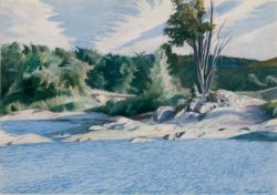 Edward Hopper White River At Sharon 1937 reproduction peinte à la main