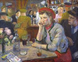 Peinture sur toile de Edward Le Bas Saloon Bar 1940 reproduction peinte à la main