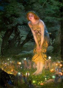 Peinture sur toile de Edward Robert Hughes Midsummer Eve 1908 reproduction peinte à la main