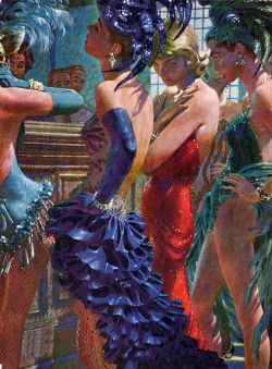 Peinture sur toile de Edwin Georgi The Show - 1957 reproduction peinte à la main
