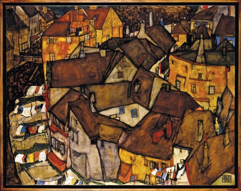 Egon Schiele, Krumau Town Crescent (Small Town V), 1915