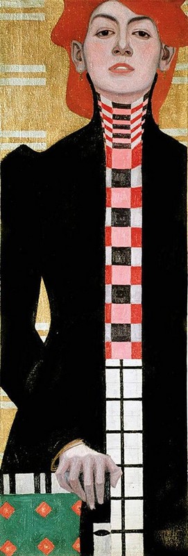 Egon Schiele, Woman with Red Hair in a Black Coat, 1908