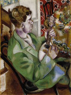 Peinture sur toile de Elena Tanakova David Plays The Mandolin reproduction peinte à la main