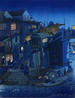 Peinture sur toile de Elizabeth Keith Moonlight At Suzhou China - 1924 reproduction peinte à la main