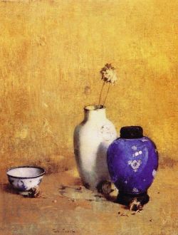 Peinture sur toile de Emil Carlsen, The golden background, c.1916 reproduction peinte à la main