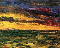 Peinture sur toile de Emil Nolde Autumn Sea reproduction peinte à la main
